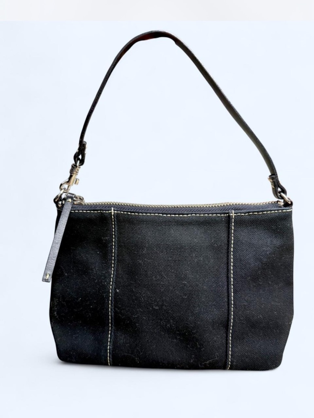 Banana Republic Micro Black Canvas Mini Bag